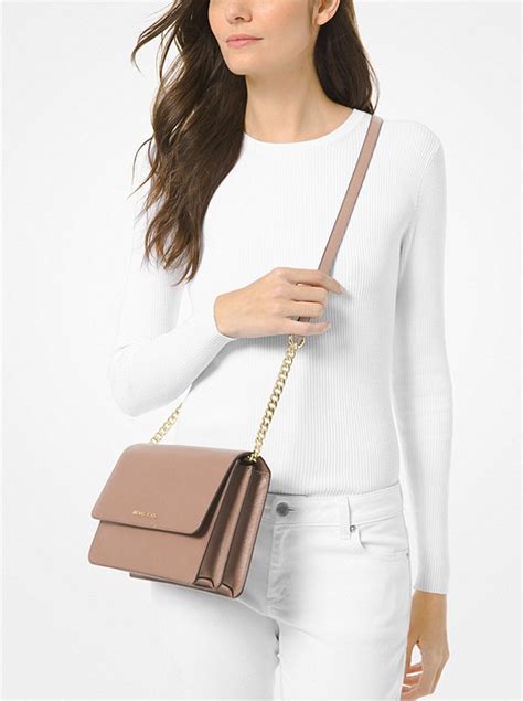 Michael Kors Daniela Large Saffiano Leather Crossbody Bag 